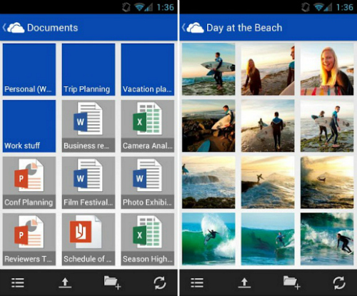 Skydrive for android