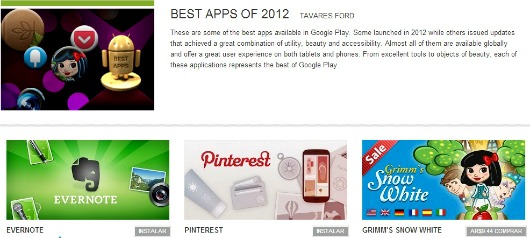Las mejores aplicaciones 2012 para Android