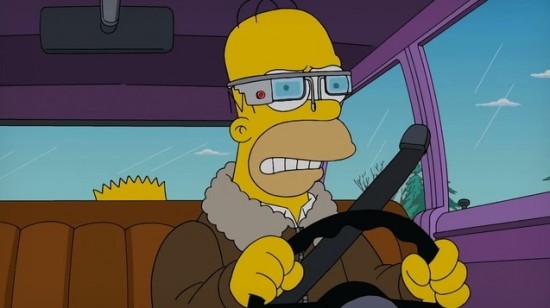 Homero con sus Oogle Goggles