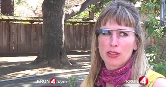 Sarah Slocum con sus Google Glass