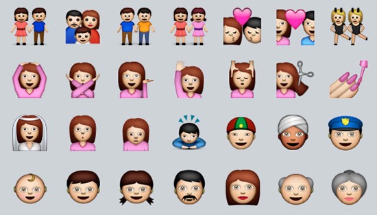 Poca diversidad racial en los emojis