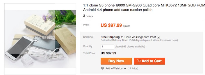 Un iPhone por menos de $100 USD. Paraíso de los clones